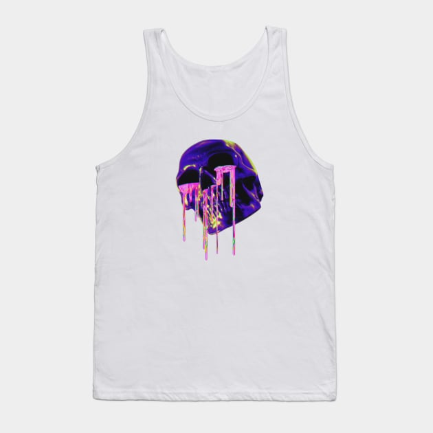 Drippy Skull Art Tank Top by Riel